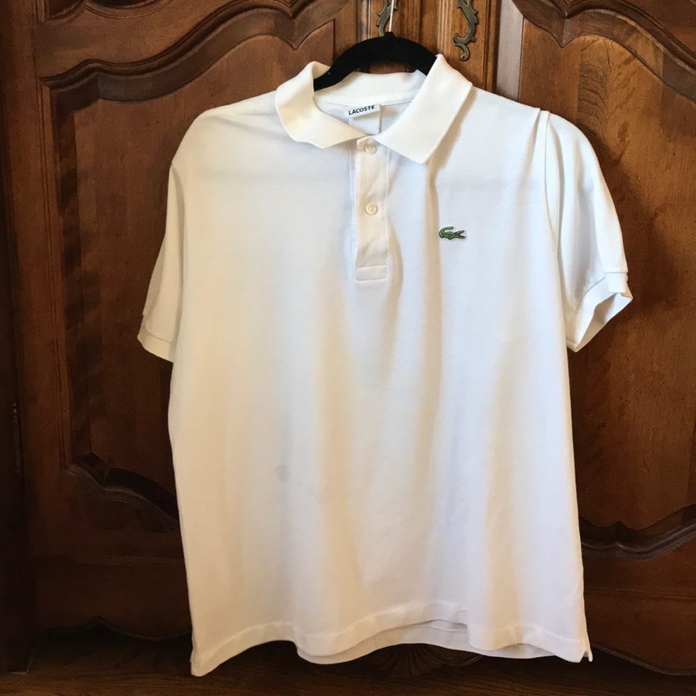 White Colared LaCoste Men’s Shirt